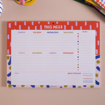 Weekly Planner Pad Colour Flow A4 - Good Tuesday