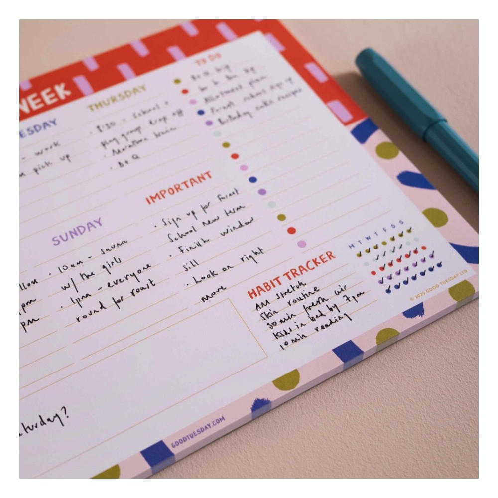 Planner tygodniowy biurkowy Colour Flow A4 - Good Tuesday