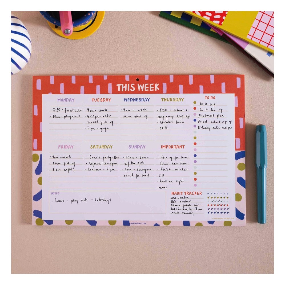 Planner tygodniowy biurkowy Colour Flow A4 - Good Tuesday
