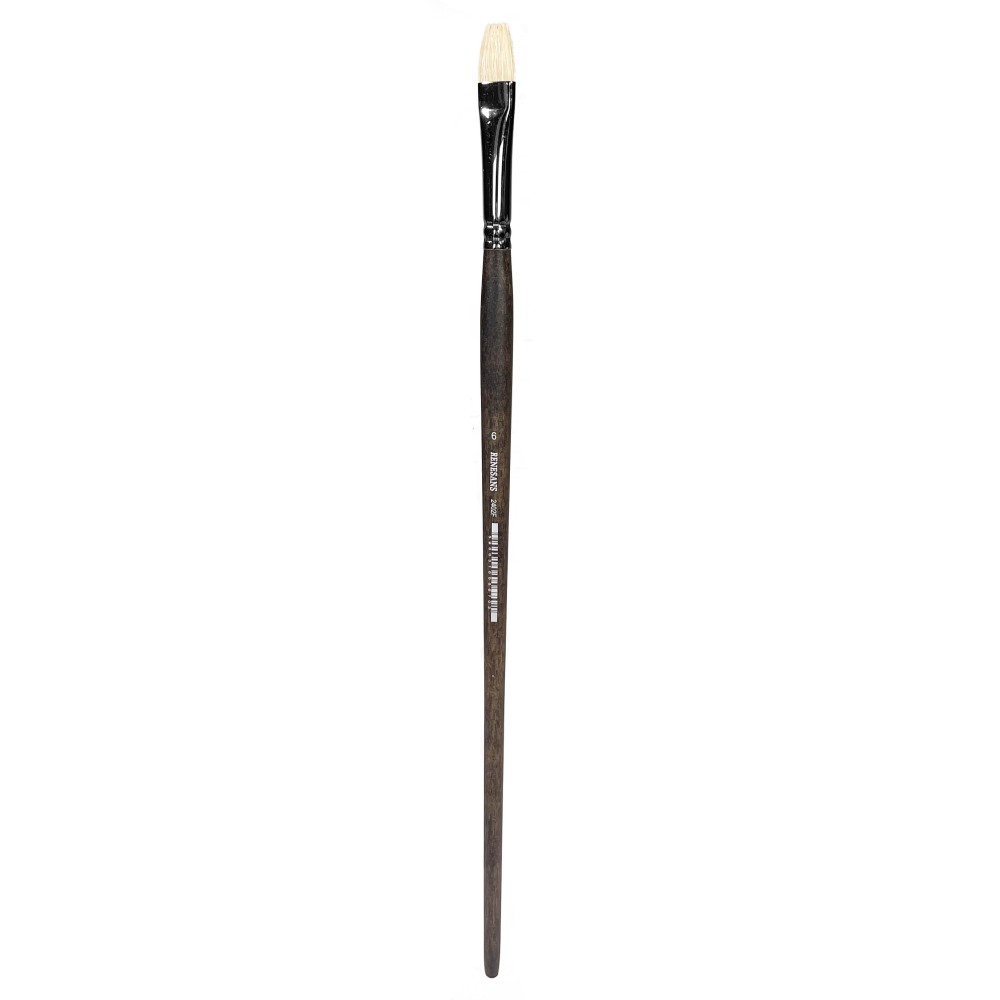 Flat natural bristle 2402F series brush - Renesans - no. 6