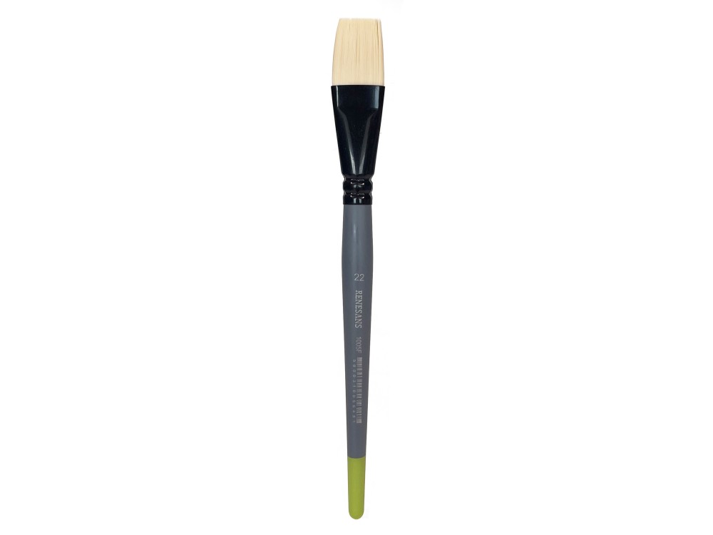 Flat synthetic bristle 1005F series brush - Renesans - no. 22
