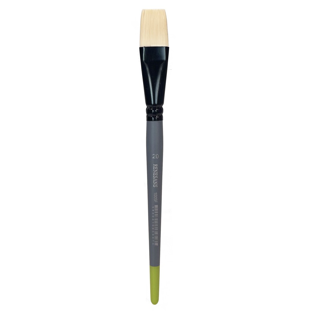 Flat synthetic bristle 1005F series brush - Renesans - no. 20