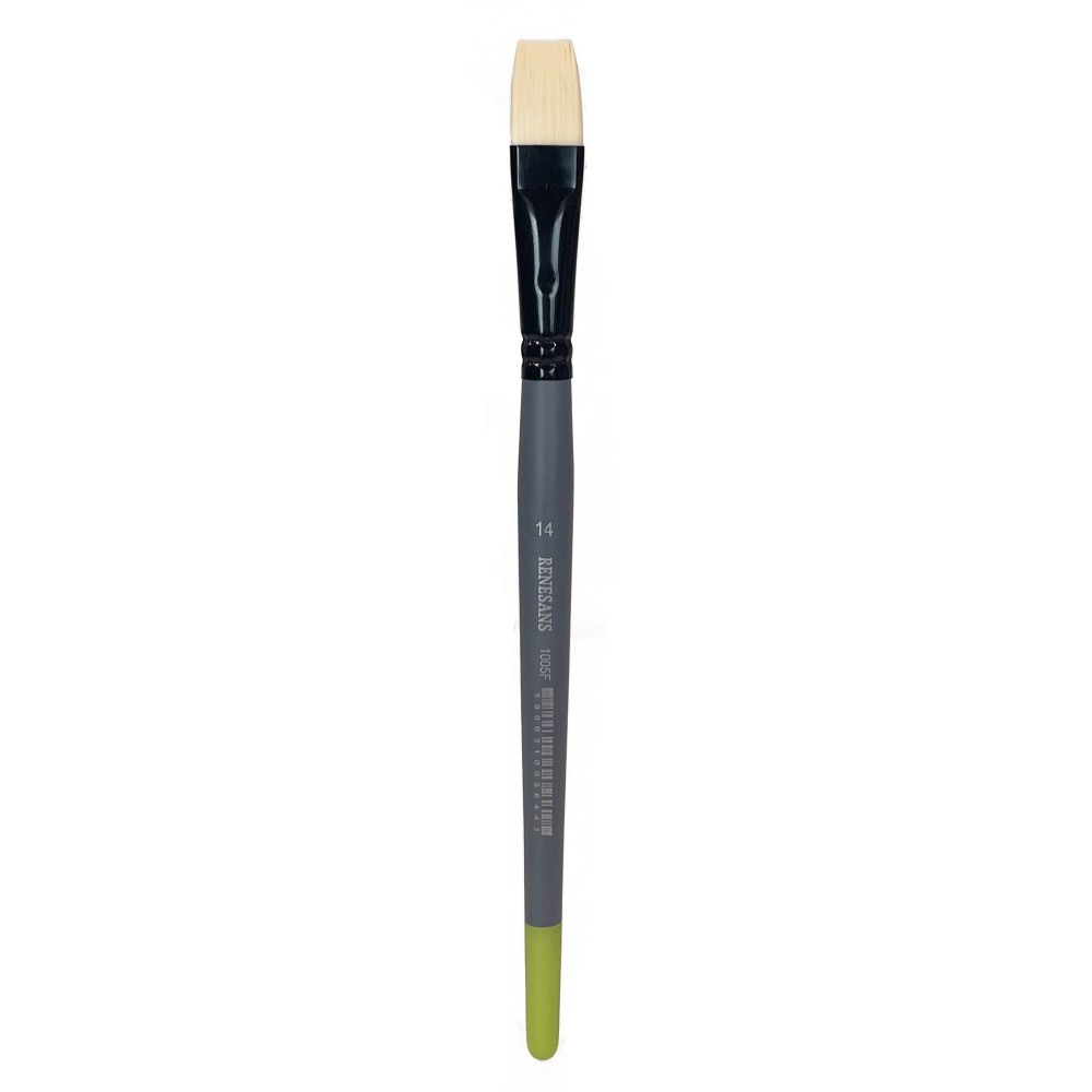 Flat synthetic bristle 1005F series brush - Renesans - no. 14