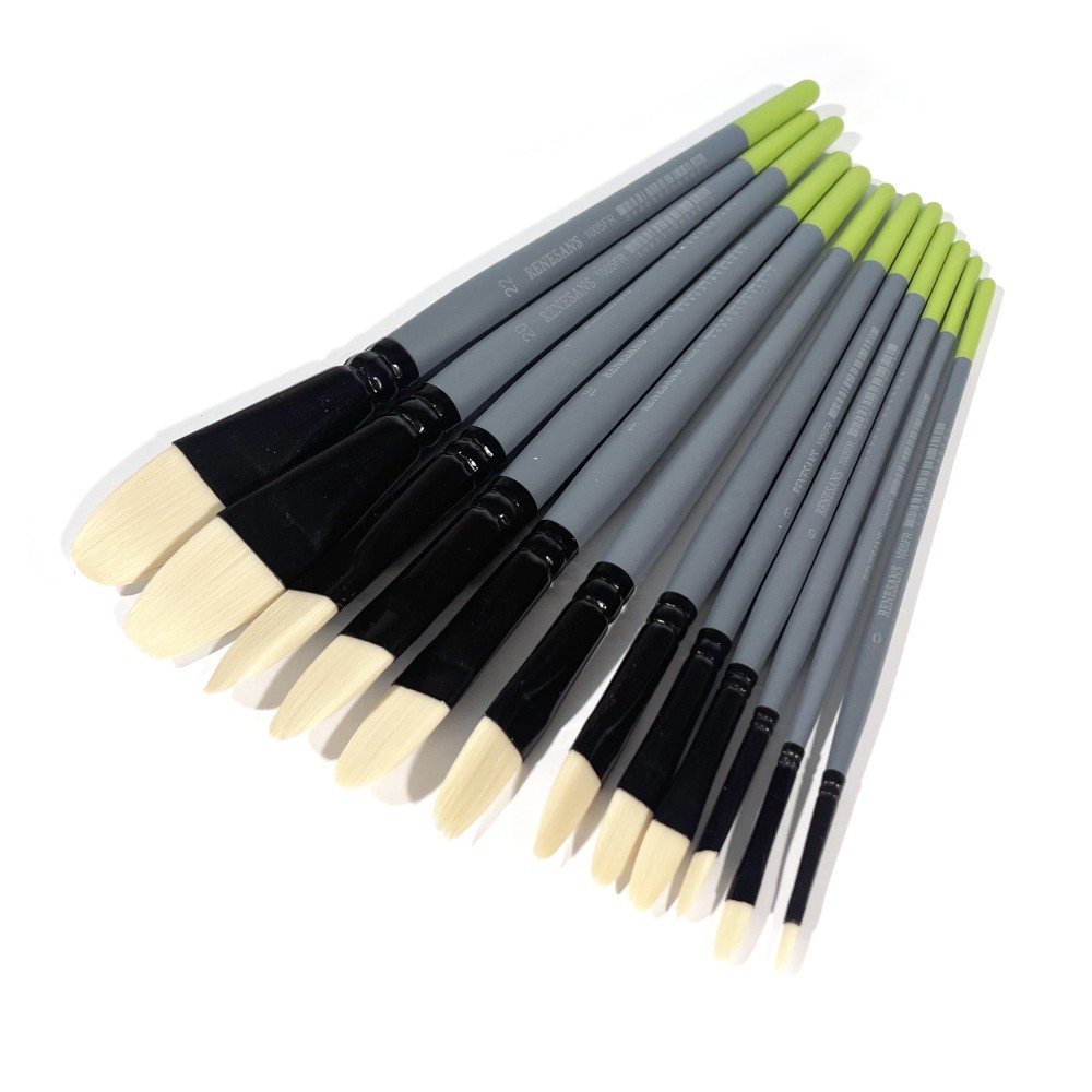 Filbert synthetic bristle 1005FR series brush - Renesans - no. 6