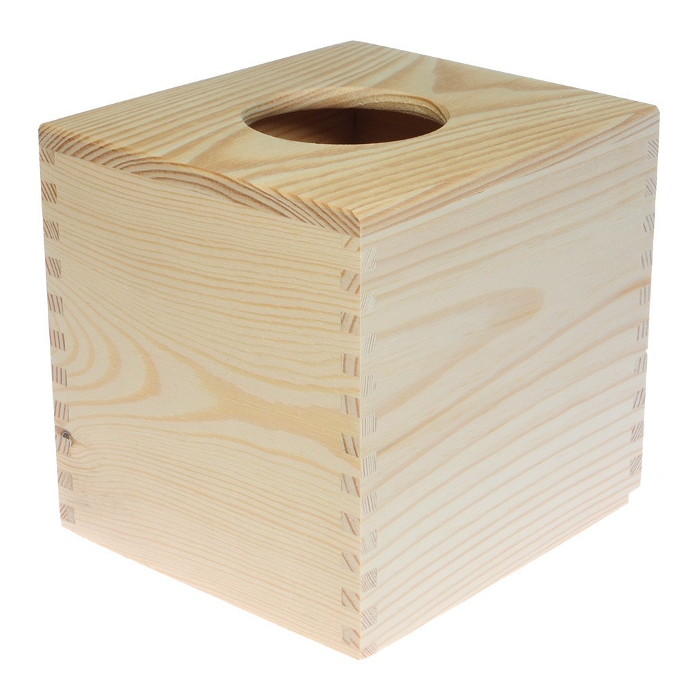 Chustecznik drewniany, wysoki - 14 x 13,5 x 14,5 cm