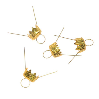 Bauble hanger - gold, 18 mm, 4 pcs.