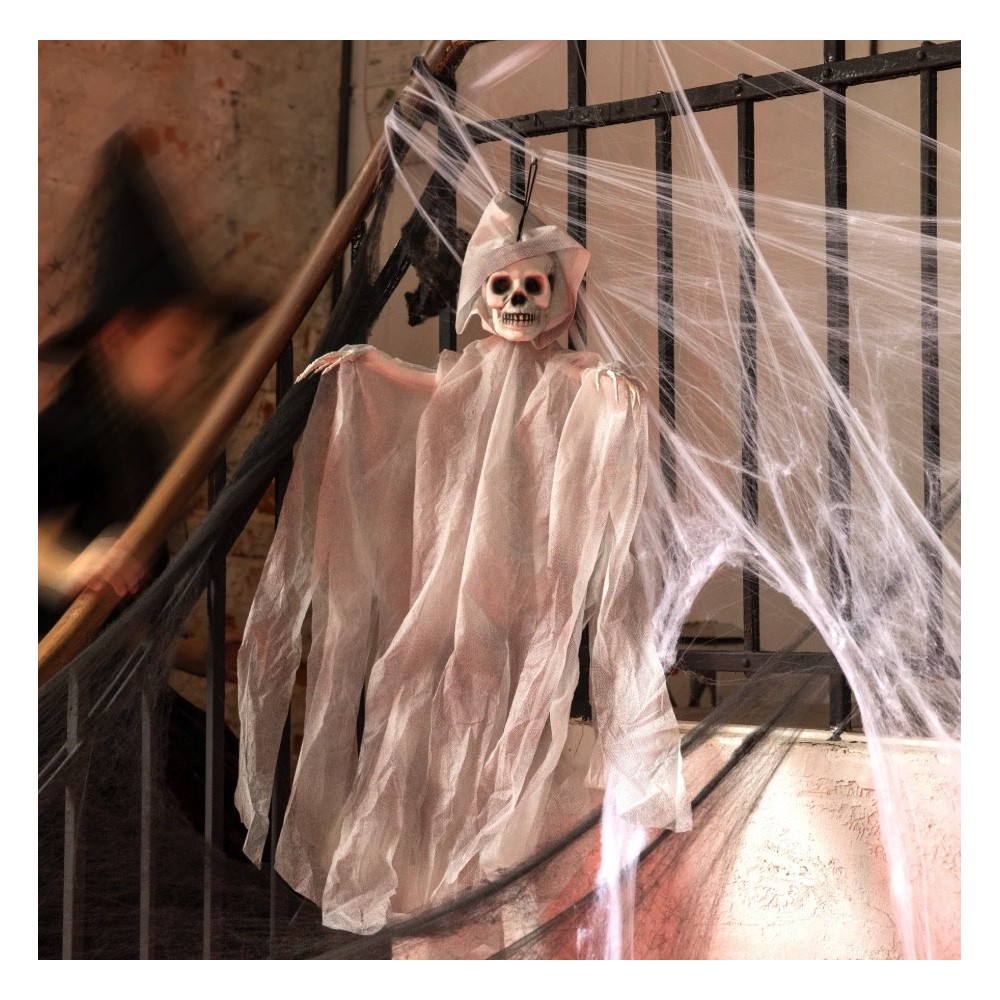 The hanging Halloween decoration Skeleton - grey 90 cm