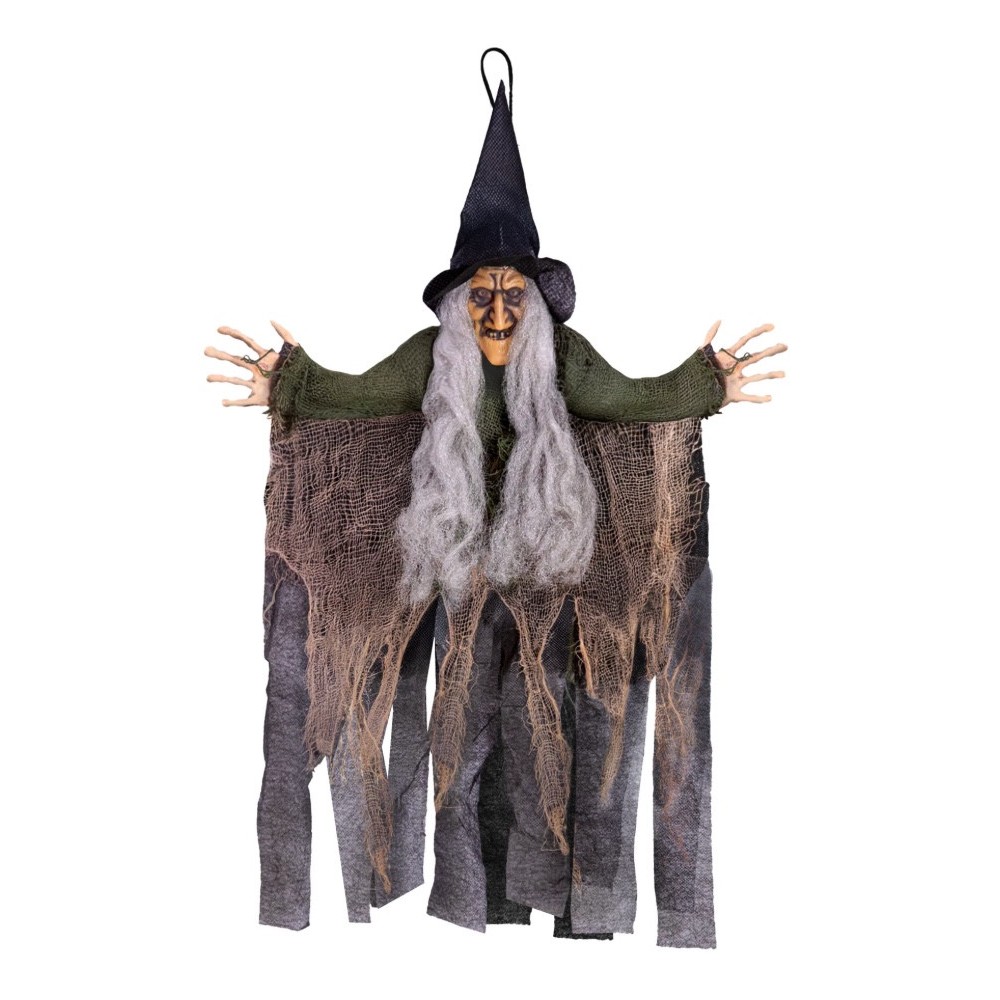 Dekoracja halloweenowa wisząca Czarownica - 50 cm