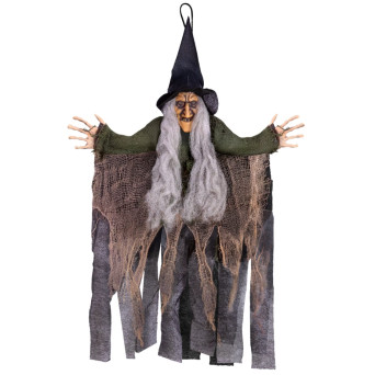 Dekoracja halloweenowa wisząca Czarownica - 50 cm