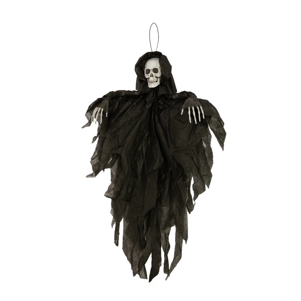The hanging Halloween decoration Skeleton - black 90 cm