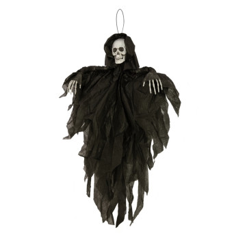 The hanging Halloween decoration Skeleton - black 90 cm