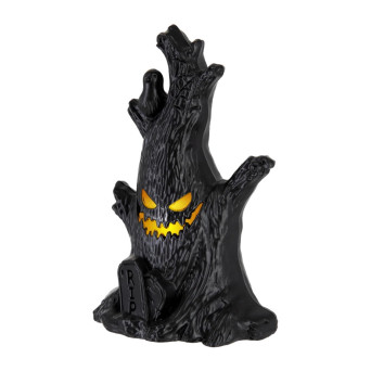 Halloween LED Tree Trunk lantern - black 11,5 cm
