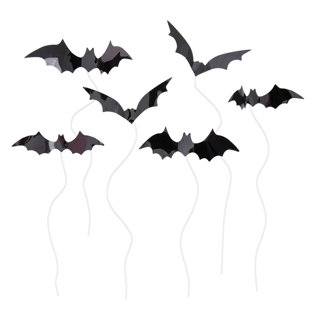 Toppery halloweenowe na tort Nietoperze - 6 szt.