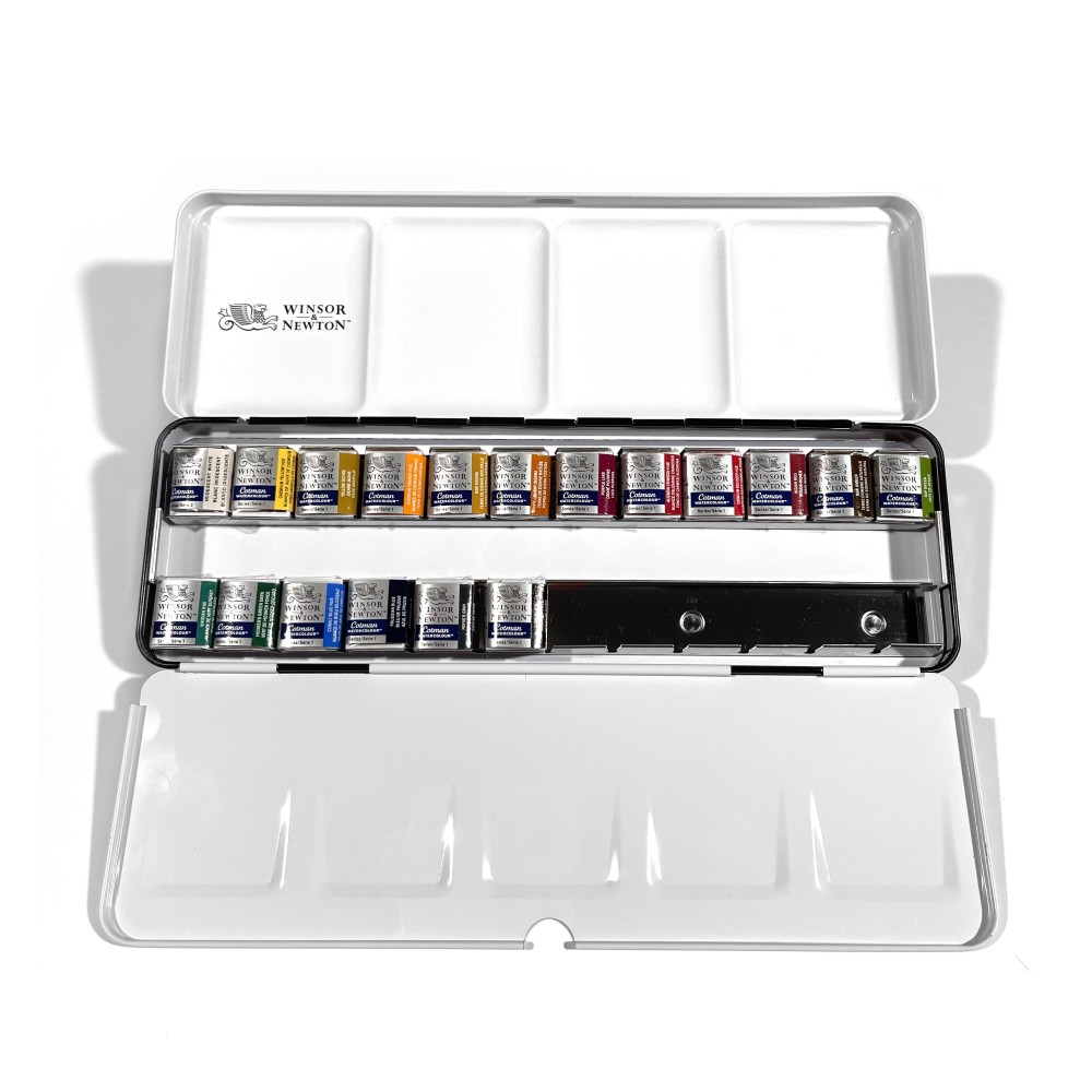 Cotman Watercolour Baroque half-pans set - Winsor & Newton x PaperConcept - 18 pcs.