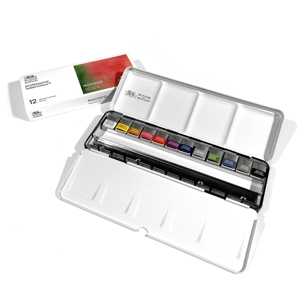 Professional Watercolour Rococo half-pans set - Winsor & Newton x PaperConcept - 12 pcs.