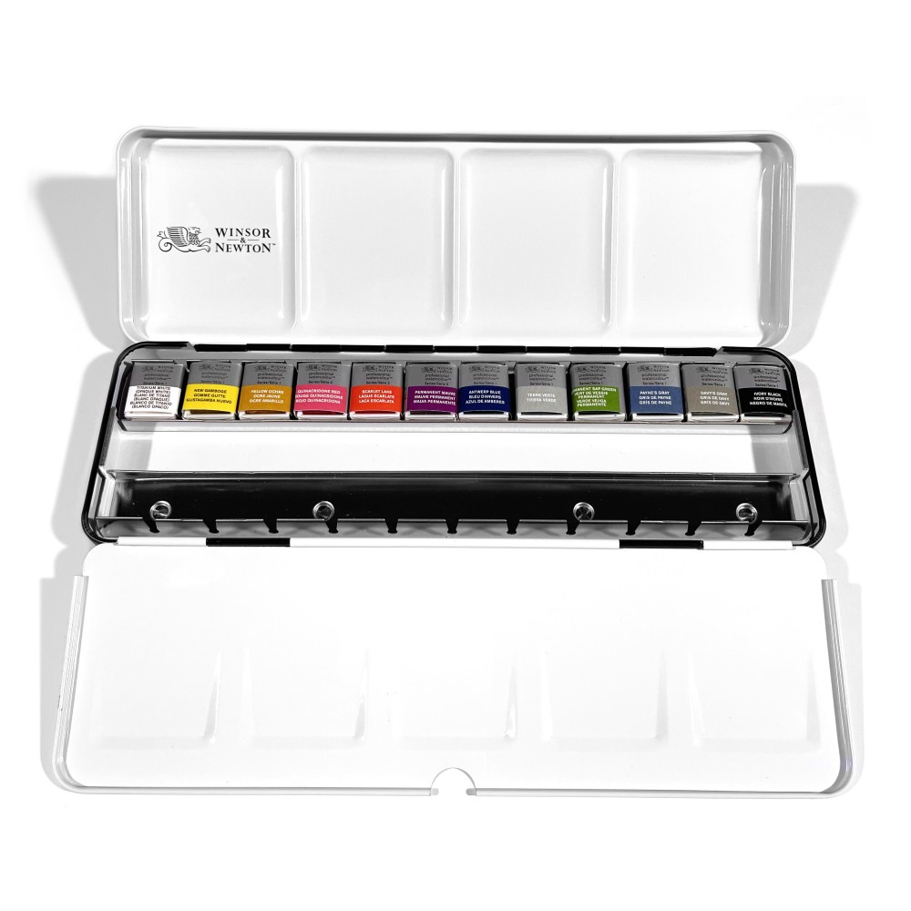 Zestaw akwareli w półkostkach Professional Rococo - Winsor & Newton x PaperConcept - 12 szt.