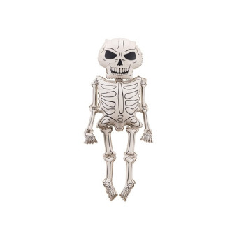 Halloweenowy balon foliowy Kościotrup XXL - 46 x 129 cm