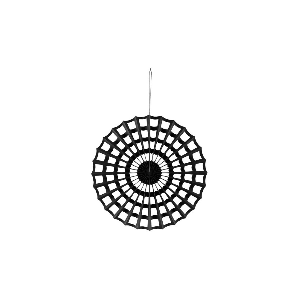 Halloween decorative rosette spider web - black 50 cm