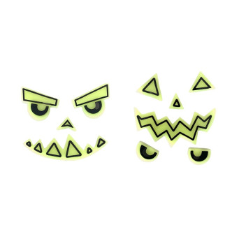 Halloweenowe żelowe naklejki na dynię - minki 2 szt.