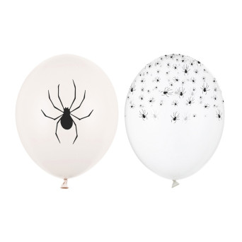 Halloweenowe balony Pająki - 30 cm 50 szt.