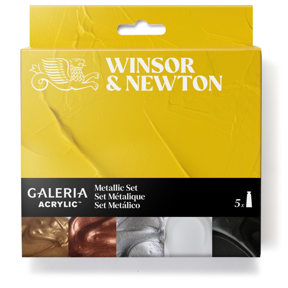 Set of acrylic paints Gallery - Winsor & Newton - Metallic 6 pcs.