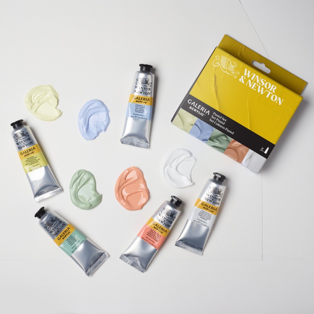 Zestaw farb akrylowych Galeria - Winsor & Newton - Pastel 6 szt.
