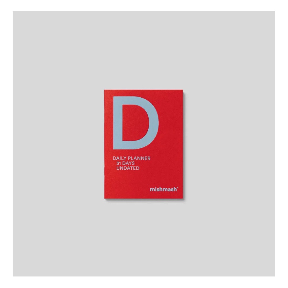 Planer dzienny niedatowany A6 - mishmash - Bright Red