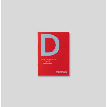 Daily undated planner A6 - mishmash - Bright Red