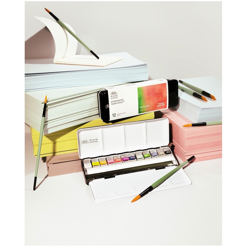 Professional Watercolour Rococo half-pans set - Winsor & Newton x PaperConcept - 12 pcs.