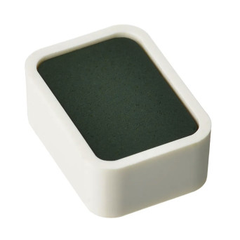 Shin-Gansai watercolor paint pan - Holbein - N312 Deep Green