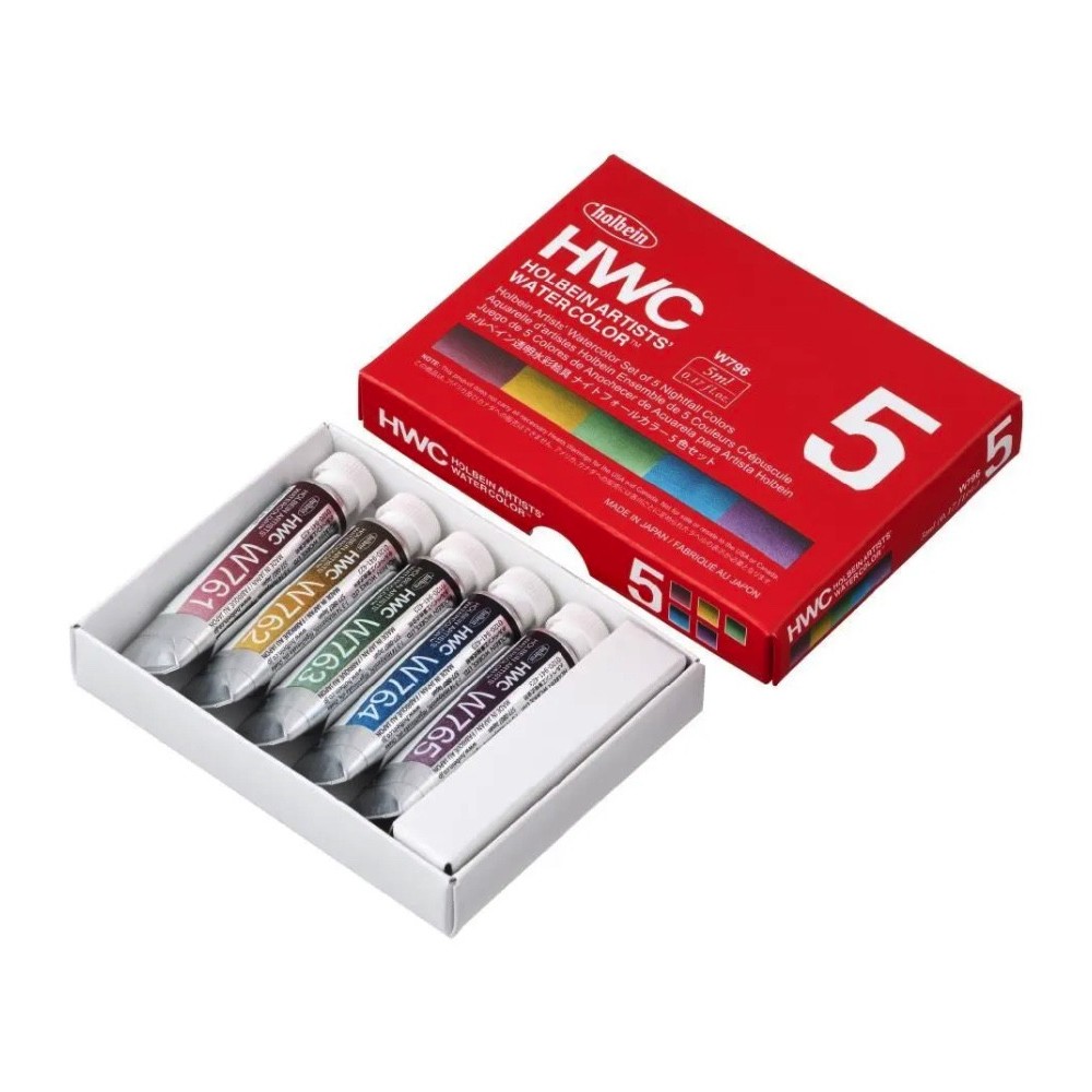 Zestaw akwareli Artists’ Watercolor Nightfall - Holbein - 5 ml x 5 szt.