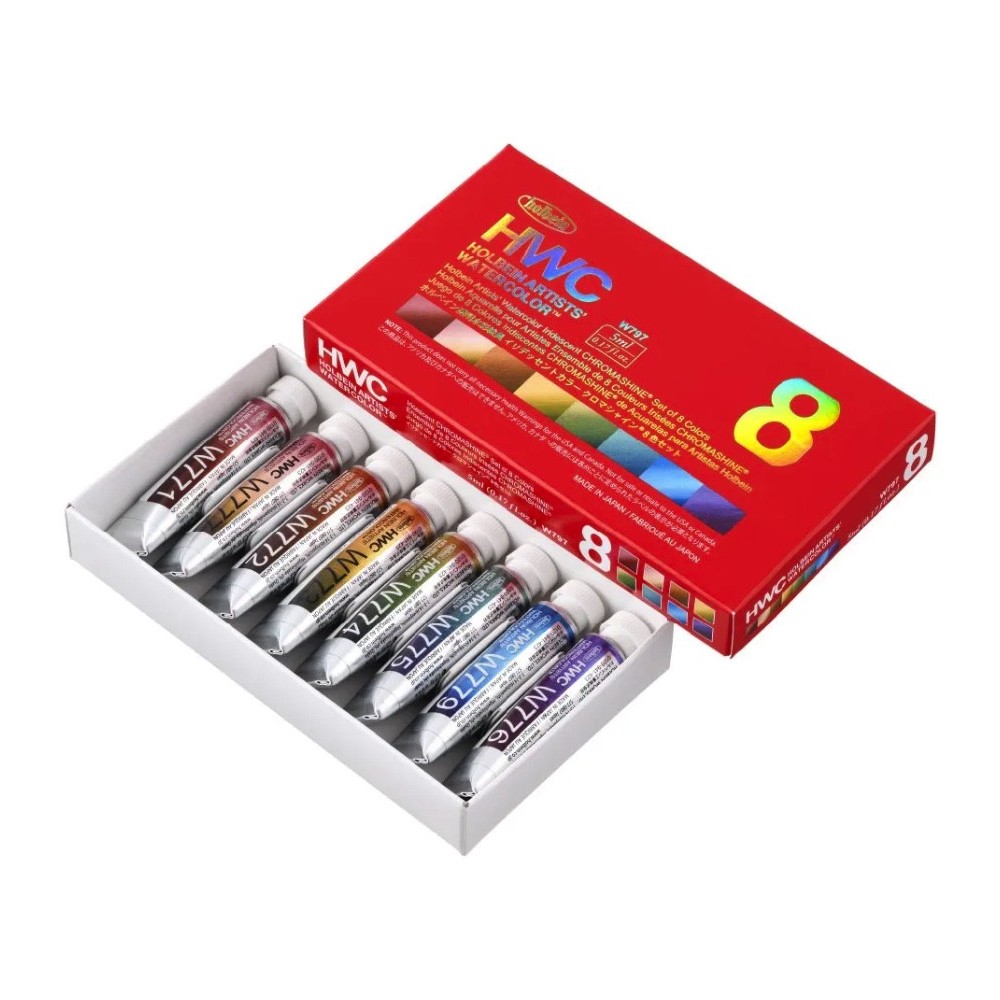 Zestaw akwareli Artists’ Watercolor Chromashine - Holbein - 5 ml x 8 szt.