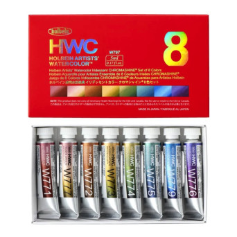 Set of Chromashine Artists' Watercolor paints - Holbein - 8 pcs. x 5 ml