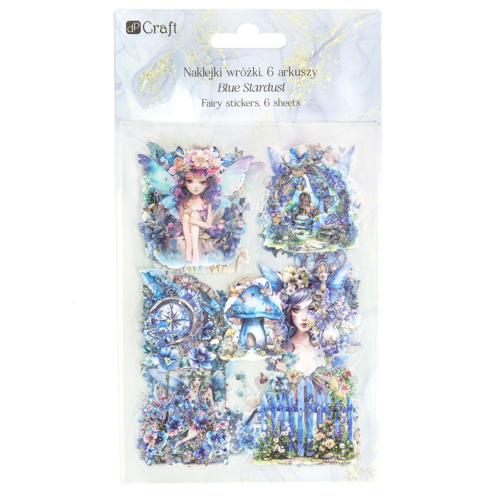 Naklejki foliowe Wróżki - DpCraft - Blue Stardust 6 ark.
