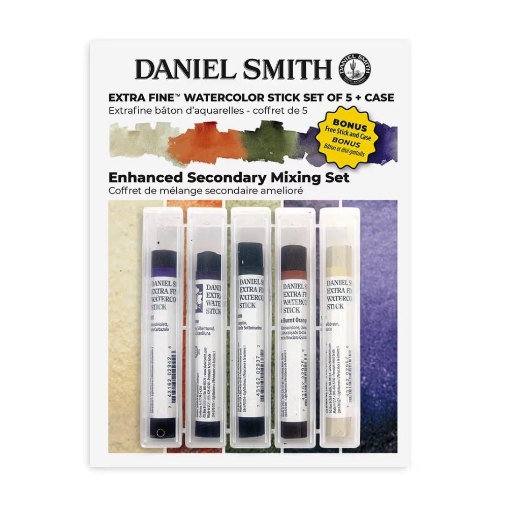 Zestaw akwareli Extra Fine w sztyfcie Enhanced Secondary w etui - Daniel Smith - 5 szt.