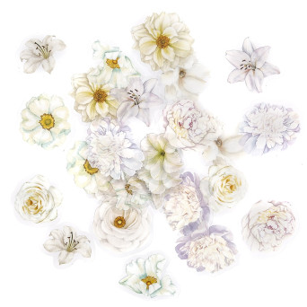 Naklejki foliowe Kwiaty - DpCraft - Moonlight White 30 szt.