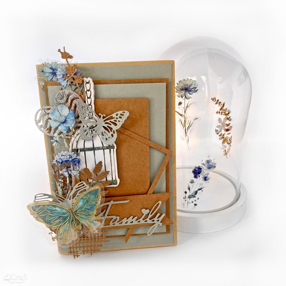 Foil stickers Flowers - DpCraft - Meteor Blue 20 pcs.