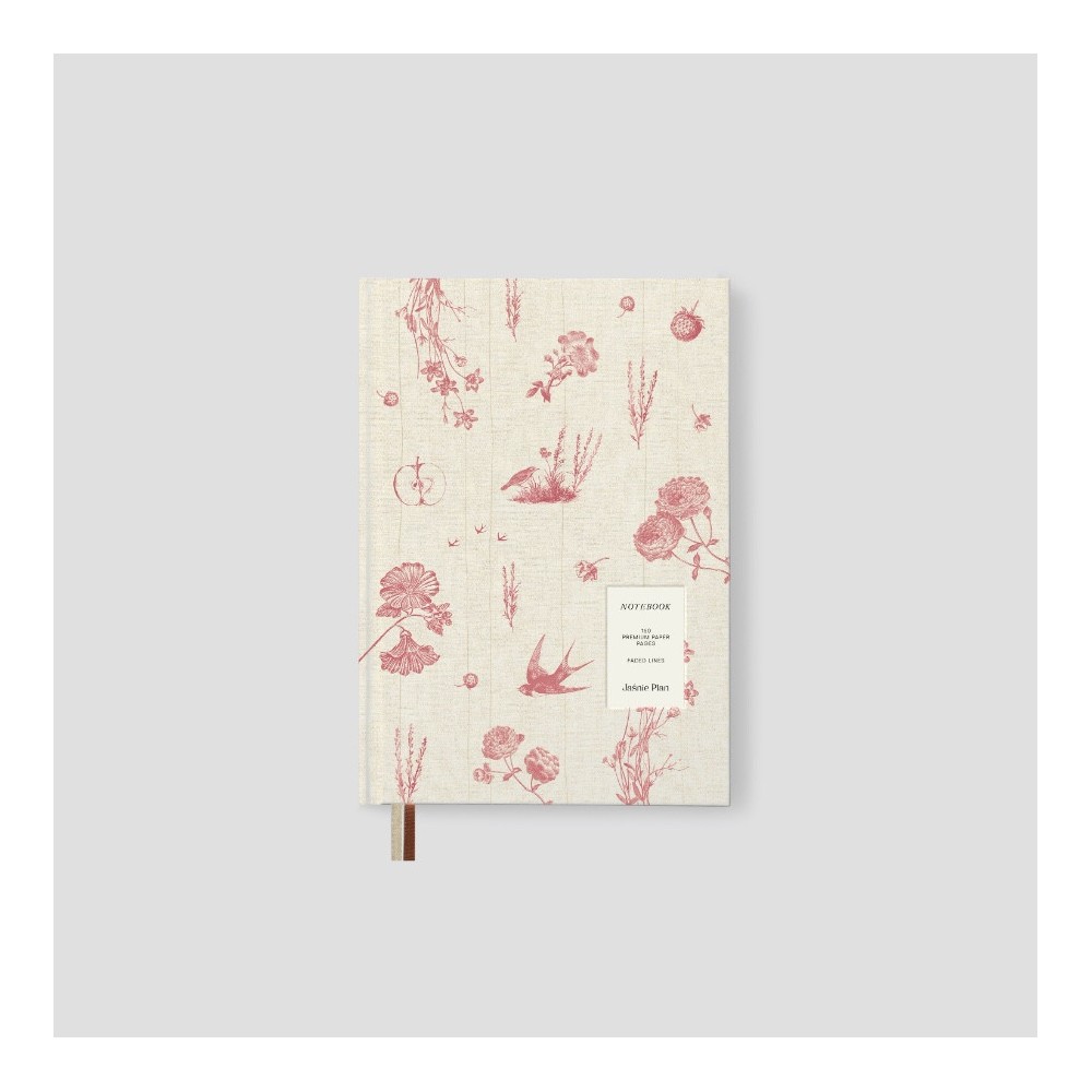 Rustic Notebook A5 - Jaśnie plan - light pink