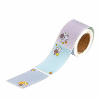 Stickers on a roll Cosmos - DpCraft - 4,5 x 2,5 cm 100 pcs.