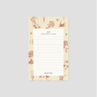Mini Pad Jaśnie Lista 10 x 16 cm - Jaśnie Plan - żółty