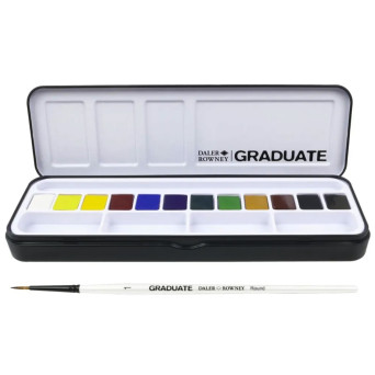 Zestaw akwareli Graduate w półkostkach - Daler Rowney - 12 szt.