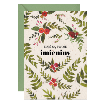 Greeting card A6 - Paperwords - Dziś są Twoje imieniny