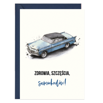 Greeting card A6 - Paperwords - Zdrowia, szczęścia, samochodów