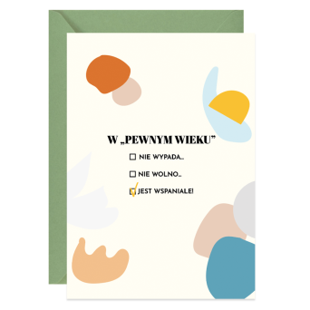 Greeting card A6 - Paperwords - W pewnym wieku