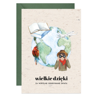 Greeting card A6 - Paperwords - Odkrywanie świata