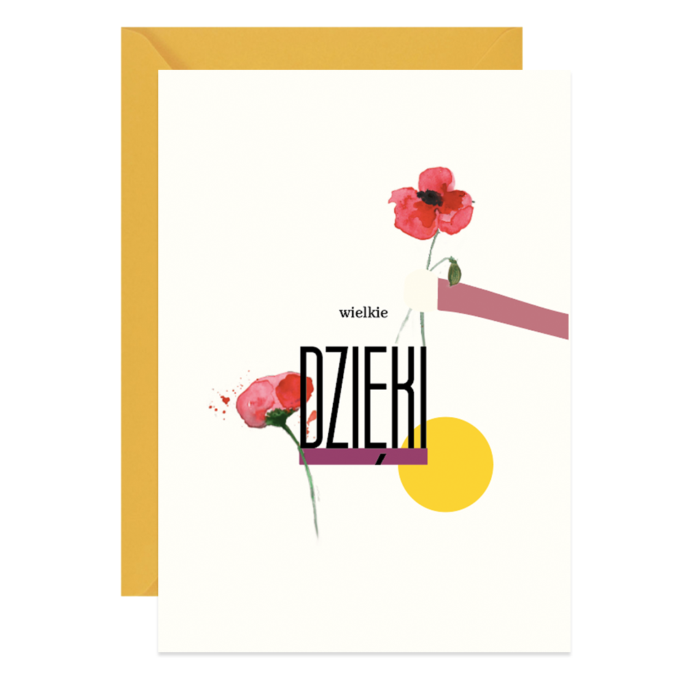 Kartka okolicznościowa A6 - Paperwords - Wielkie Dzięki