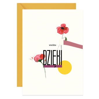 Kartka okolicznościowa A6 - Paperwords - Wielkie Dzięki
