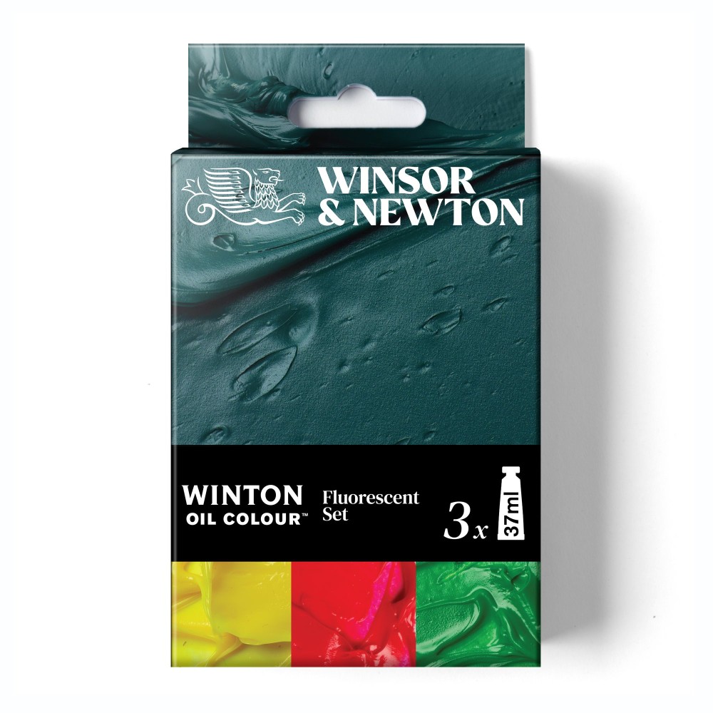 Zestaw farb olejnych Winton Fluo - Winsor & Newton - 3 x 37 ml