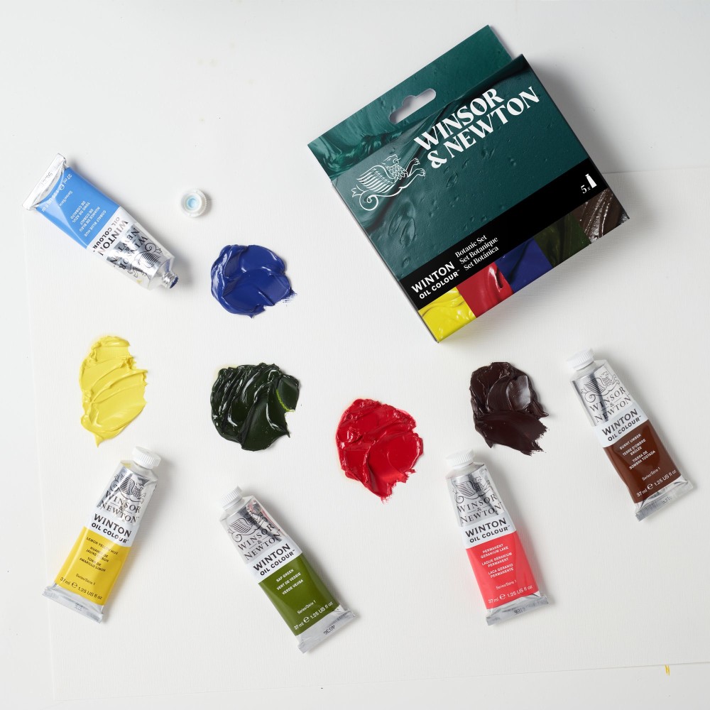 Set of Winton Oil Colour paints - Winsor & Newton - Botanic 5 pcs x 37 ml