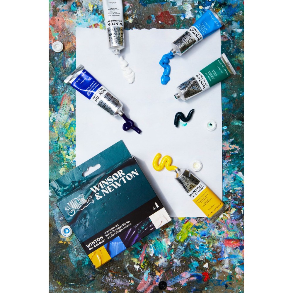 Set of Winton Oil Colour paints - Winsor & Newton - Seascapes 5 pcs x 37 ml